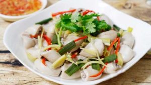 Cách làm dồi trường hấp gừng