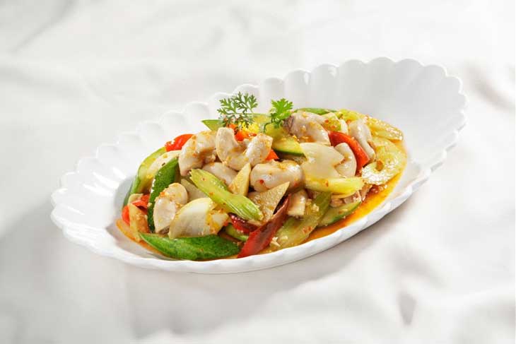 dồi trường xào chua ngọt