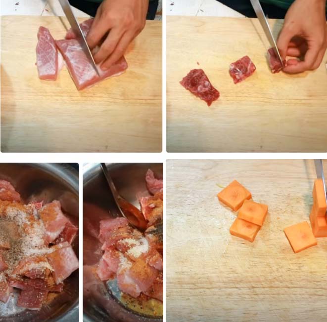 Cách làm thịt heo xiên nướng rau củ