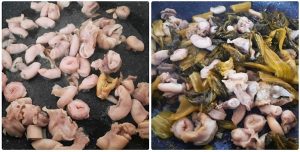 Dồi trường xào cải chua