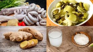 Dồi trường xào cải chua