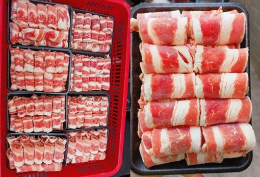 Ba chỉ bò Mỹ cuộn