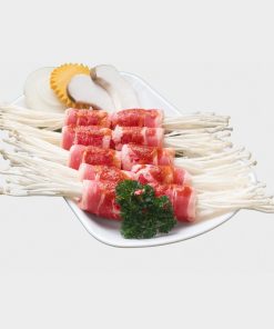 Bò cuộn nấm kim châm
