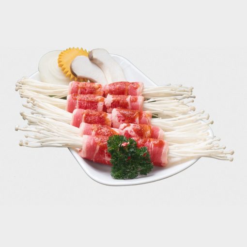 Bò cuộn nấm kim châm