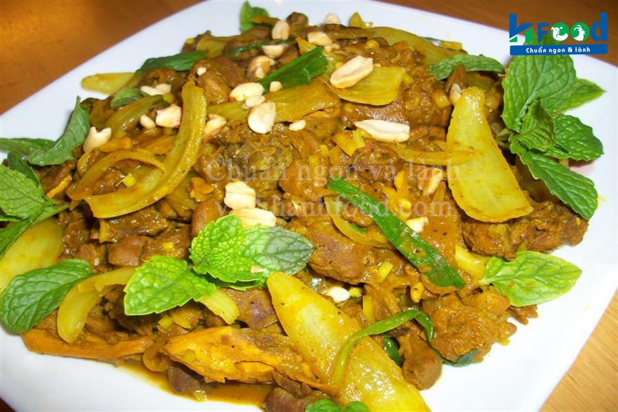 Thịt dê xào với rau gì
