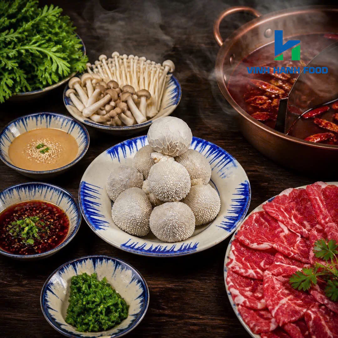 Các phần thịt dê tươi được chặt thành miếng