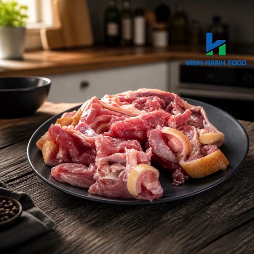 Các phần thịt dê trên thân dê sau khi pha lóc